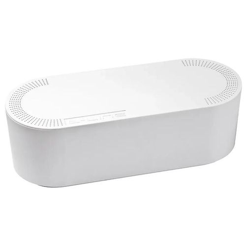 Boîte de rangement de câbles blanc D-Line L. 415 x l. 165 mm, bloc 6 prises