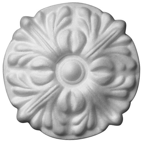 Rosace polystyrène Fleuri blanc diamètre.32 cm