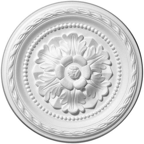 Rosace polystyrène Danielle ø30 cm blanc