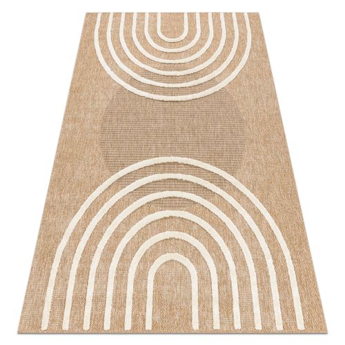 160x220 Cm Tapis Spark 0688a Beige / Crème - Géométrique, Sisal, Structurel