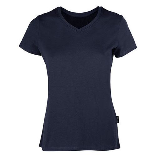 T-Shirt Manches Courtes Col V - Femme - Hrm202 - Bleu Marine
