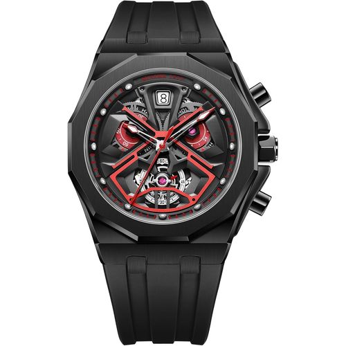 Gouts Et Couleursmontre En Silicone À Quartz Numérique Avec Black Darth Vader Série¿Montre De Sport Homme Avec Star Wars 1977