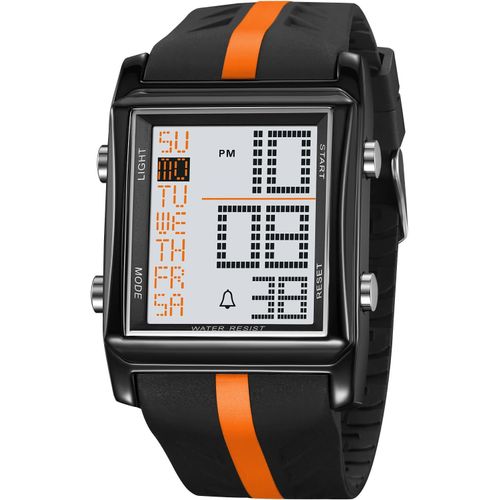 Gouts Et Couleursmontre Digitale Homme Etanche 3atm Montre Numérique Montre De Sport Pour Homme Avec Rétroéclairage Led, Alarme, Chronomètre, 12/24 Heures