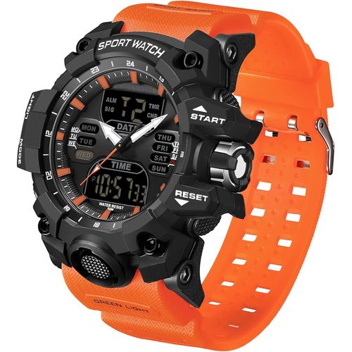 Gouts Et Couleursmontre De Sport Tactique Militaire Pour Homme - Étanche - Montre Numérique Robuste Avec Rétroéclairage Led - Alarme Et Chronomètre