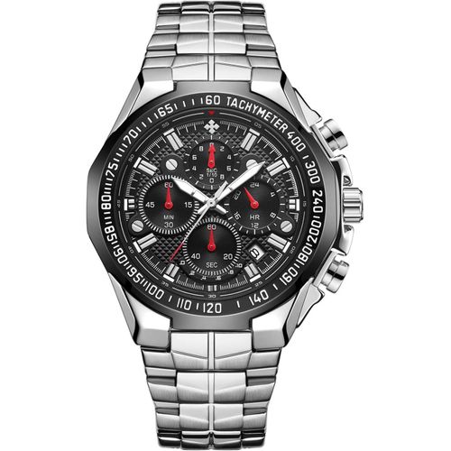 Gouts Et Couleursmontre Homme Quartz Analogique Montre Lumineux Chronographe Montres Avec Calendrie Acier Inoxydable Sangle Cadran Classique Montre Homme