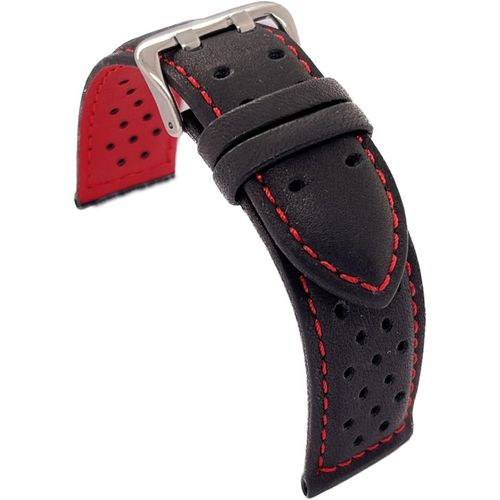 Gouts Et Couleursbracelet De Montre De Rallye Ou Racing. Surface Avec Trous. Doublure Et Coutures De Couleur 18mm 20mm 22mm 24mm Réf 380