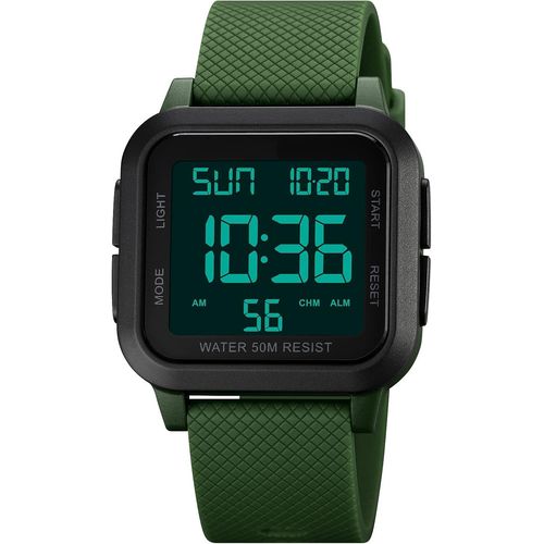 Gouts Et Couleursmontre Numérique De Sport Pour Homme, Étanche, Avec Rétroéclairage Led, Alarme, Compte À Rebours, Double Heure, Chronomètre, 12/24 Heures Pour Homme, Femme, Adolescent