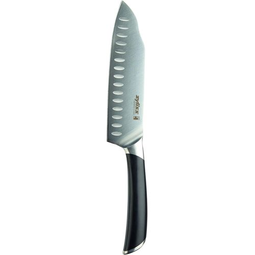 E920271 Comfort Pro Couteau Santoku, 18cm, Acier Inoxydable Allemand, Poignée Noire, Couteau De Cuisine Professionnel, Passe Au Lave-Vaisselle, Garantie De 25 Ans