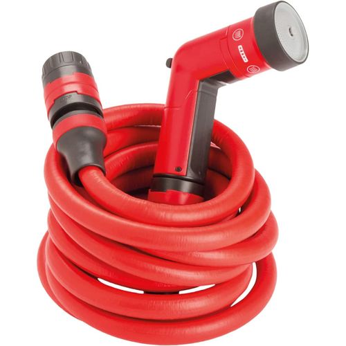Yoyo 15 M, Tuyau D'arro De Jardin Extensible Pour Arro Professionnel Avec Pistolet Multi-Jet, Rouge