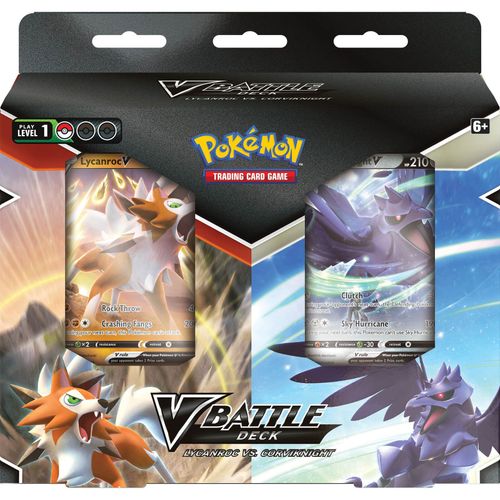 Pokémon Tcg: V Battle Deck Bundle Lycanroc Vs Corviknight 2 X 60 Card Ready To Play Decks