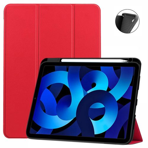 Etui Nouvel Apple Ipad 11 Pouces 2025 A16 Smartcover Pliable Rouge Avec Porte Stylet - Housse Coque De Protection New Apple Ipad 11eme Generation - Accessoires Tablette Pochette Xeptio Case