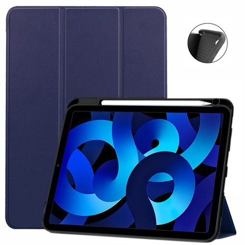 Etui Nouvel Apple Ipad 11 Pouces 2025 A16 Smartcover Pliable Bleu Navy Avec Porte Stylet - Housse Coque De Protection New Apple Ipad 11eme Generation - Accessoires Tablette Pochette Xeptio Case
