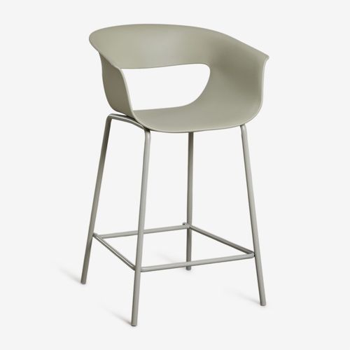 Tabouret Haut De Jardin En Polypropylène Et Fer Alanys Vert Sauge ¿65 Cm