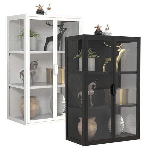 Vcm Vcm Acier Vitrine Murale Vitrine Suspendue Vitrine En Verre Vitrine Murale Vitrine En Verre 95x60x35 Cm Floka L