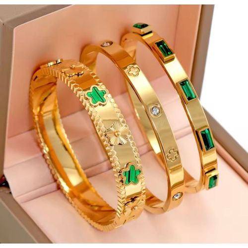 3 Pièces De Bracelet/ Ensemble En Acier Inoxydable 
