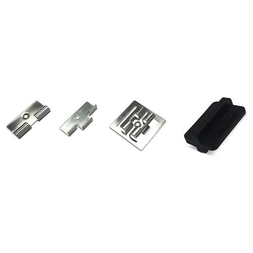 Clips de fixation acier GoodHome pour lame de terrasse x200 (avec espaceurs et clips de début et de fin)