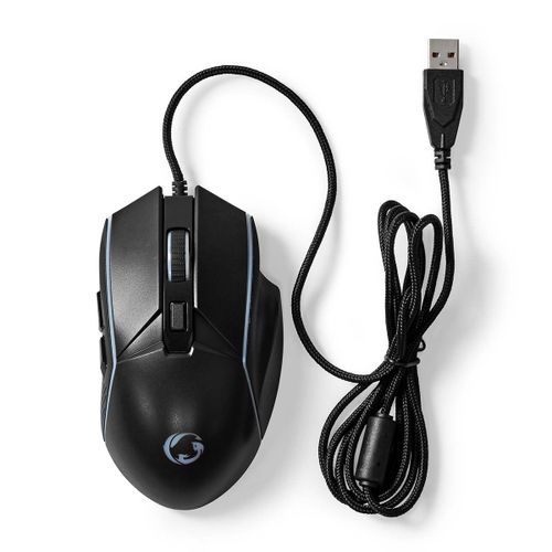 NEDIS Souris De Jeu Filaire 6 Boutons Programmables Droitier LED
