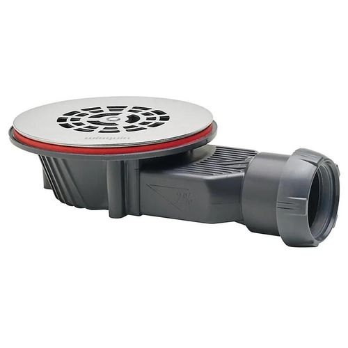 Bonde de douche Wirquin SLIM + ø40 mm grille plate inox brossé