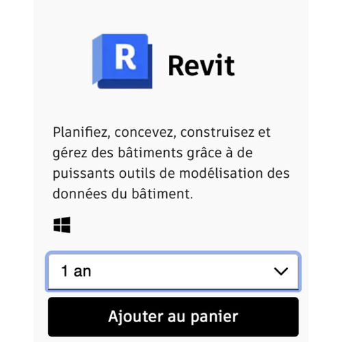 Autodesk Revit Licence 1 An - Edition 2026