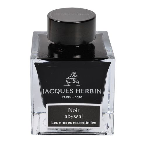 Encre Pour Calligraphie - Noir Abyssal - Les Encres Essentielles - Herbin - Flacon 50ml