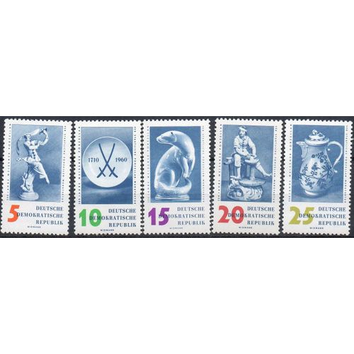 Allemagne De L'Est Timbres Porcelaine 1960