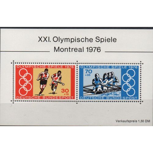 Allemagne Timbre Jeux Olympiques De Montréal 1976