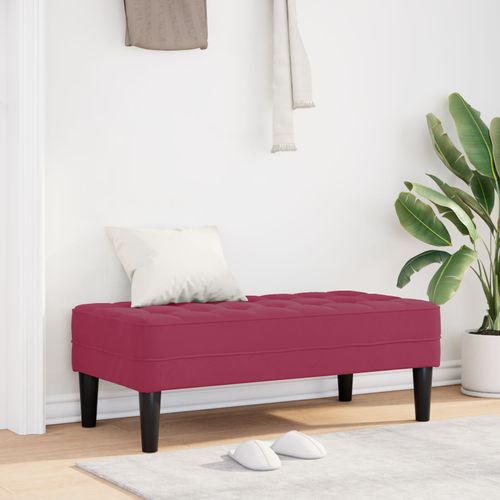 Bancs Vidaxl Rouge Vin Polyester Moyen Durable Banc Rembourré