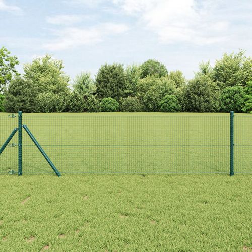 Vidaxl Set De Poteaux De Clôture Ensemble De 2 Vert