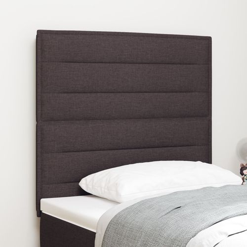 Vidaxl Tête De Lit Marron Foncé Tissu 80 Cm Rectangulaire Contemporain