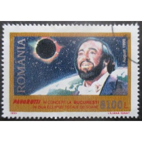 Roumanie N°4552 Chanteur Luciano Pavarotti Oblitéré
