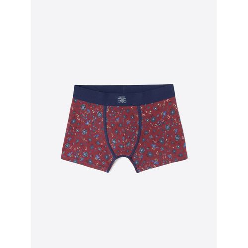 Boxer À Fleurs En Coton Biologique - Bordeaux - S
