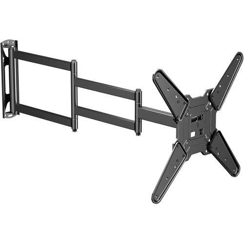 Support Tv Mural Avec Bras D'Extension De 1020 Mm, Support Tv Adapté À La Plupart Des Télév Urs De 26 À 65 Pouces, Support Tv Pivotant Et Inclinable Jusqu'À 40 Kg Vesa Imale 400 X 400 Mm