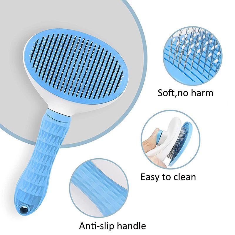 Brosse pour chien Venteo Fur Daddy Sweeper Brush - Brosse anti poils animaux  -™ - Ramasse poils chat / chien - Violet et Gris - Pour Canapé/Vêtements/Voiture