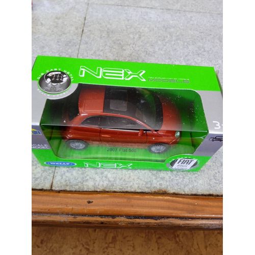 Voiture De Collection Fiat 500 Orange Welly 1:39