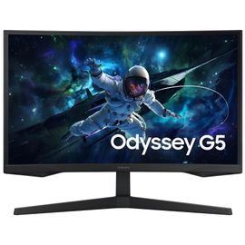 Samsung Odyssey G5 S27CG552EU - G55C Series - écran LED - jeux - incurvé - 27" - 2560 x 1440 QHD @ 165 Hz - VA - 300 cd/m² - 2500:1 - HDR10 - 1 ms - HDMI, DisplayPort - noir