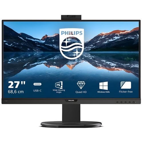 Philips B Line 276B9H - Écran LED - 27" - 2560 x 1440 QHD @ 75 Hz - IPS - 350 cd/m² - 1000:1 - 4 ms - HDMI, DisplayPort, USB-C - haut-parleurs - texture noire
