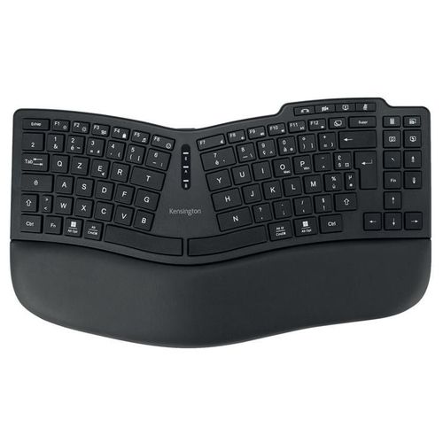 Kensington Pro Fit - Clavier - rechargeable - compact TKL - sans fil - 2.4 GHz, Bluetooth - AZERTY - Français - noir