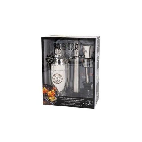 Mon Bar À Cocktails Avec Et Sans Alcool - Avec Un Shaker En Inox De 400 Ml, 1 Pilon En Inox, 1 Doseur Double En Inox, 1 Bec Verseur Et 1 Livre De 115 Recettes