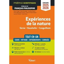 Expériences De La Nature : Verne, Haushofer, Canguilhem - Epreuve De Français-Philosophie