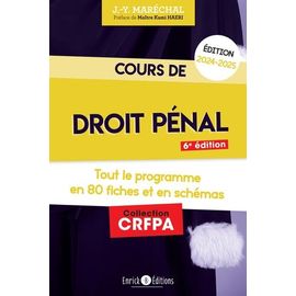 Cours De Droit Pénal - Tout Le Programme En 80 Fiches Et En Schémas