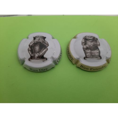 Lot Original De 2 Capsules Champagne Rien Dire Rien Entendre !