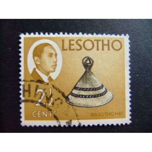 42 Lesotho 1967 / Roi Moshoeshoe Ii Y Sombrero Chapeau / Yvert 134 Fu