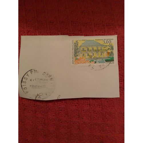 Timbre Oblitéré République Française Saint Pierre Patrimoine Réunionnais 3,00 Coloré.