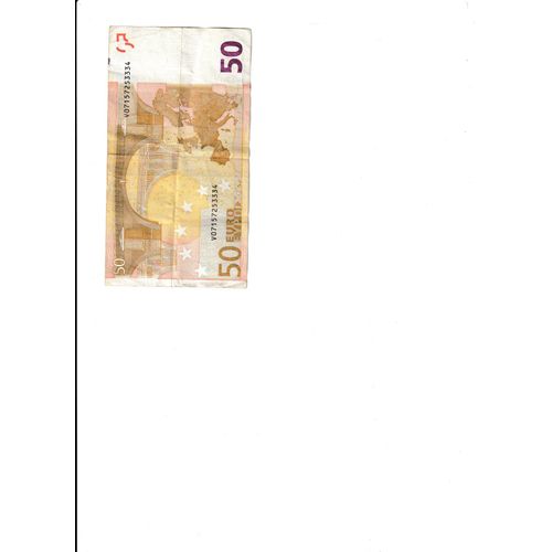Billet 50 Euros Signature Trichet Serie V