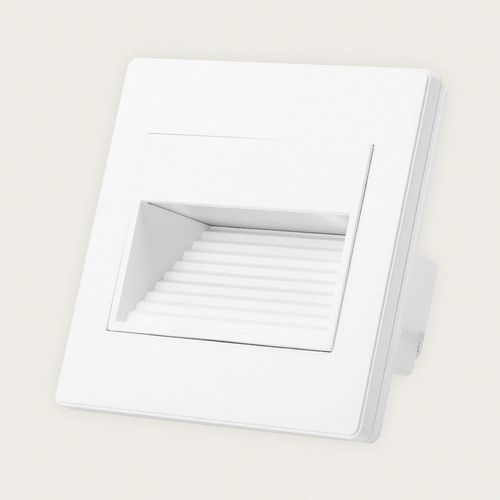 Balise Murale Led Encastrable Carrée Olite 3000k Blanc Blanc Chaud