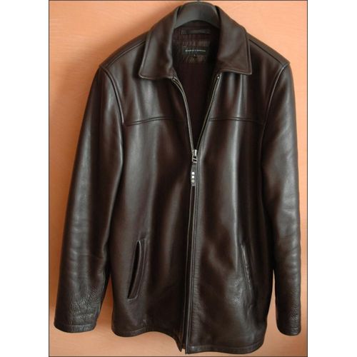 Veste Blouson Cuir Marque Originale Chevignon® Taille L État Neuf