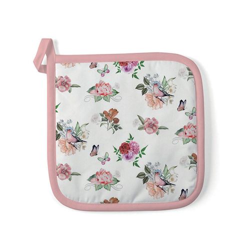 Manique De Cuisine Charlotte Fleurs, Oiseaux Et Papillons