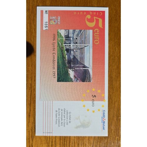 Billet Cinq Euros Condorcet 1997