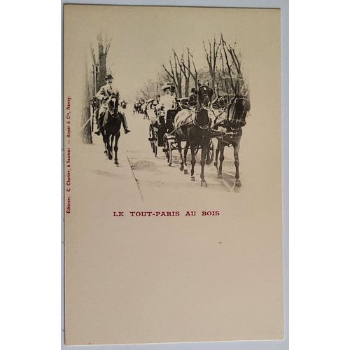 Carte Postale Ancienne, France, Paris 75, Le Tout Paris Au Bois, En Promenade À Cheval