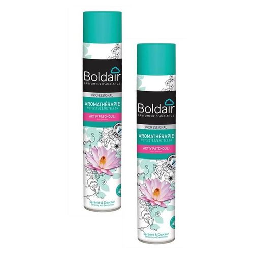 BOLDAIR Lot de 2 Désodorisants Aromathérapie 500 ml Activ Sensitive patchouli personnes sensibles